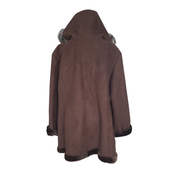 Vintage NWT Fleet Street women's hooded faux fur shearling coat 2X, new - Picture 8 of 16